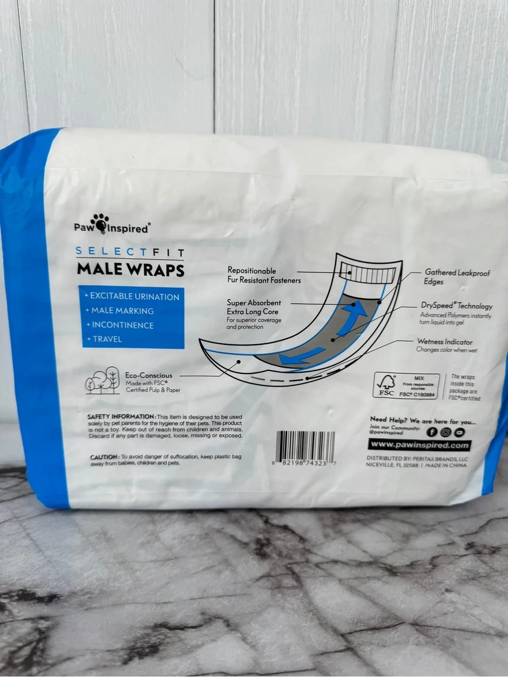 Dog Male Wraps 20ct Size M